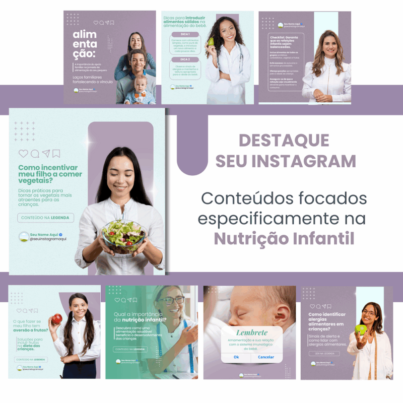 Pack de artes Nutrição Infantil