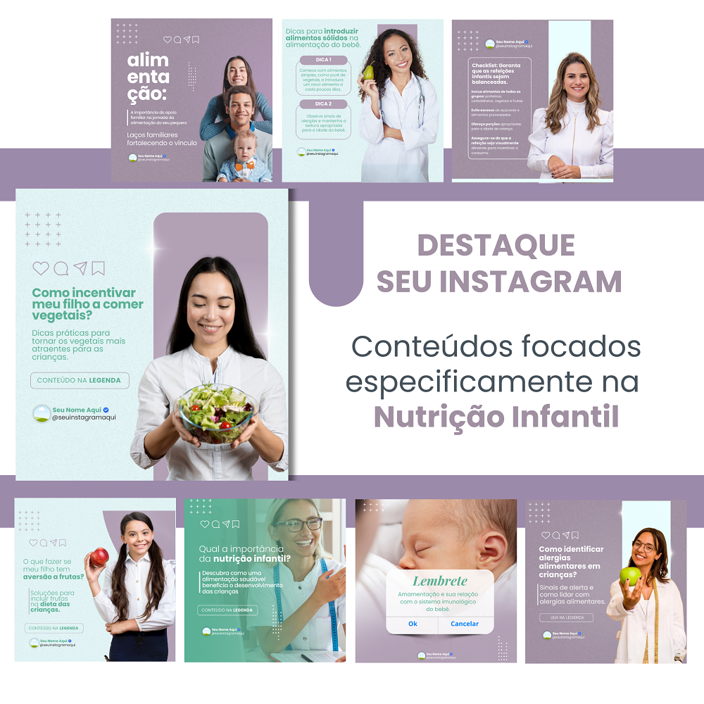 Pack de artes Nutrição Infantil