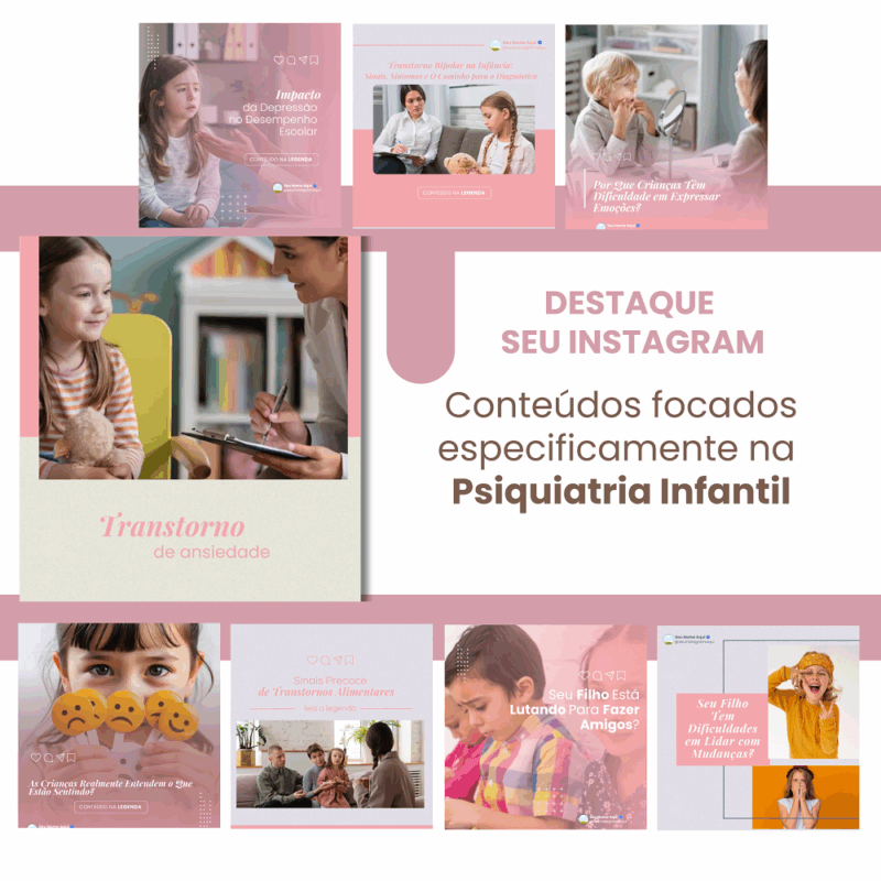 Pack de artes Psiquiatria Infantil