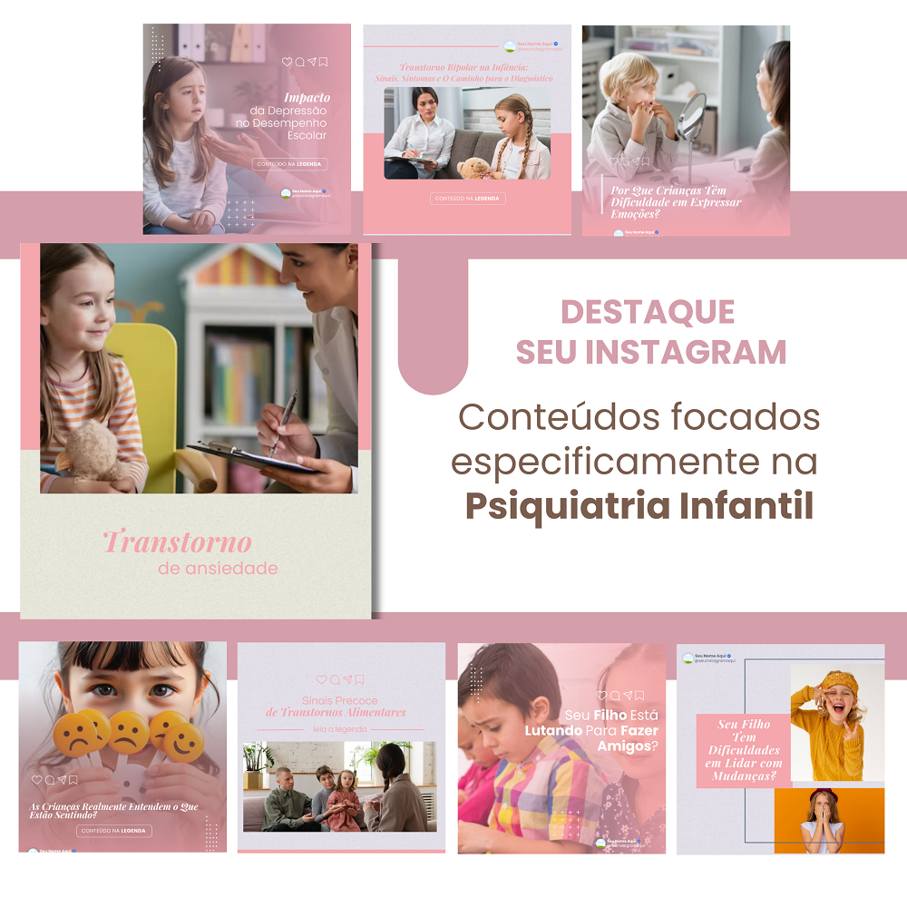 Pack de artes Psiquiatria Infantil
