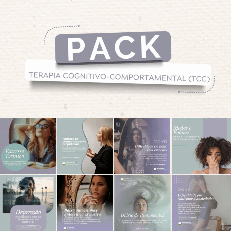 Pack de Artes Terapia Cognitiva Comportamental