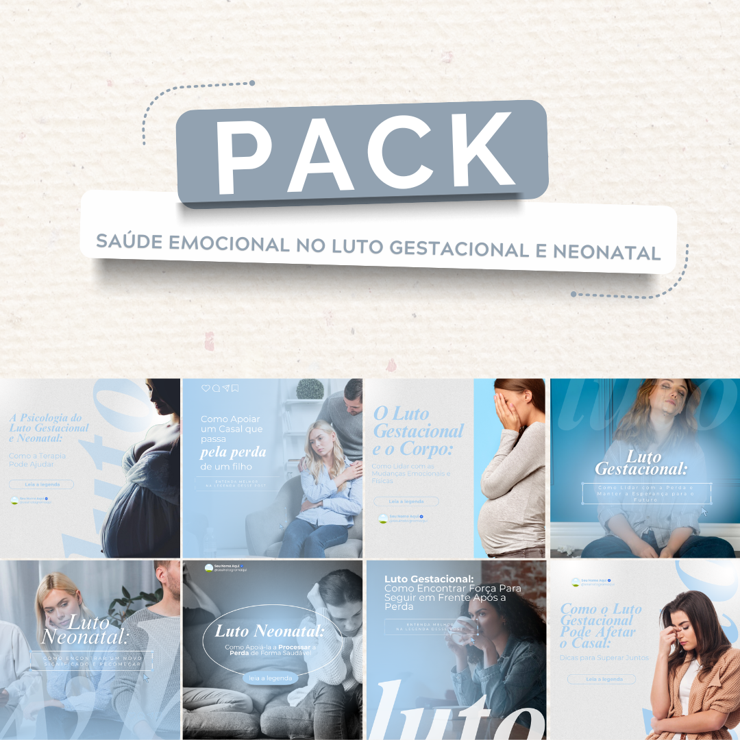 Pack de Artes Saúde do Luto Gestacional