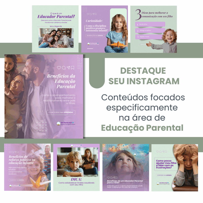Pack de Artes Educação Parental